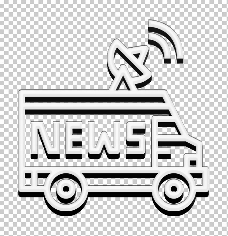 Newspaper Icon Truck Icon Broadcast Icon PNG, Clipart, Blackandwhite, Broadcast Icon, Car, Coloring Book, Commercial Vehicle Free PNG Download