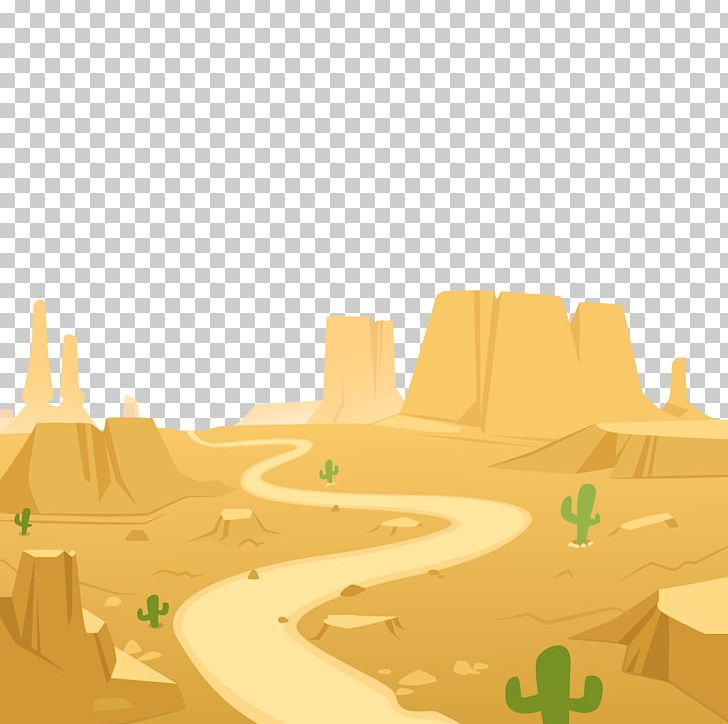 Sahara Deserts Of Australia Landscape PNG, Clipart, Art, Asphalt Road, Biome, Cactus, Cartoon Free PNG Download