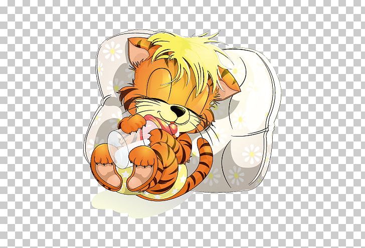Tiger Dream Sticker Gold PNG, Clipart, Animals, Anime, Art, Baby Sleep, Big Cats Free PNG Download
