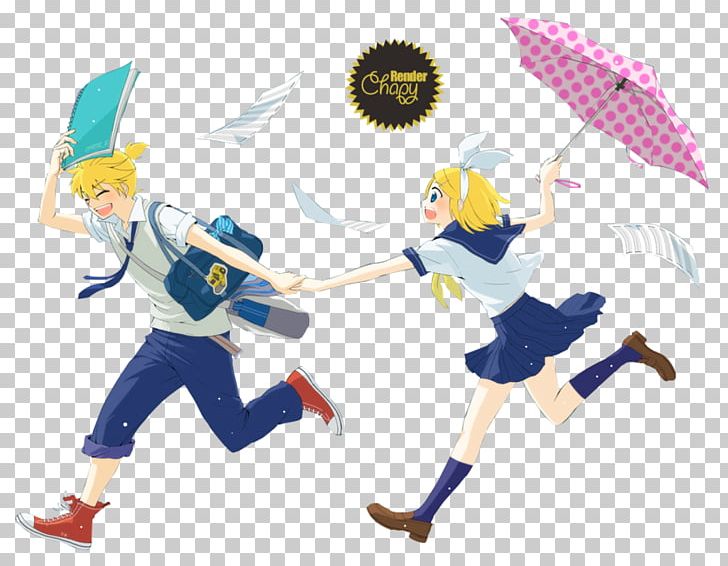 Kagamine Rin/Len Vocaloid Rendering Hatsune Miku PNG, Clipart, Action Figure, Art, Chibi, Computer Software, Costume Free PNG Download