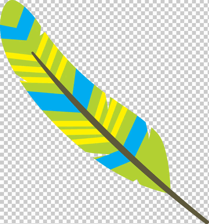 Leaf Line Angle Yellow Meter PNG, Clipart, Angle, Biology, Cartoon Feather, Leaf, Line Free PNG Download