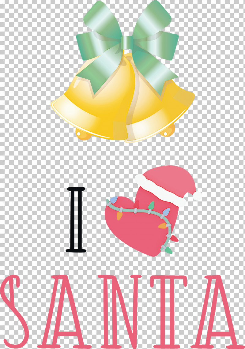 I Love Santa Santa Christmas PNG, Clipart, Black, Christmas, Fine Arts, I Love Santa, Logo Free PNG Download