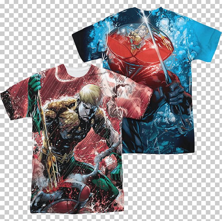 T-shirt Aquaman Comic Book Printing Comics PNG, Clipart, All Over Print, Aquaman, Clothing, Comic Book, Comics Free PNG Download