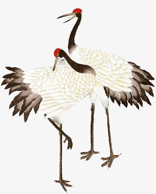 China Wind Ink Red-crowned Crane PNG, Clipart, Antiquity, Bird, China, China Clipart, China Wind Crane Free PNG Download