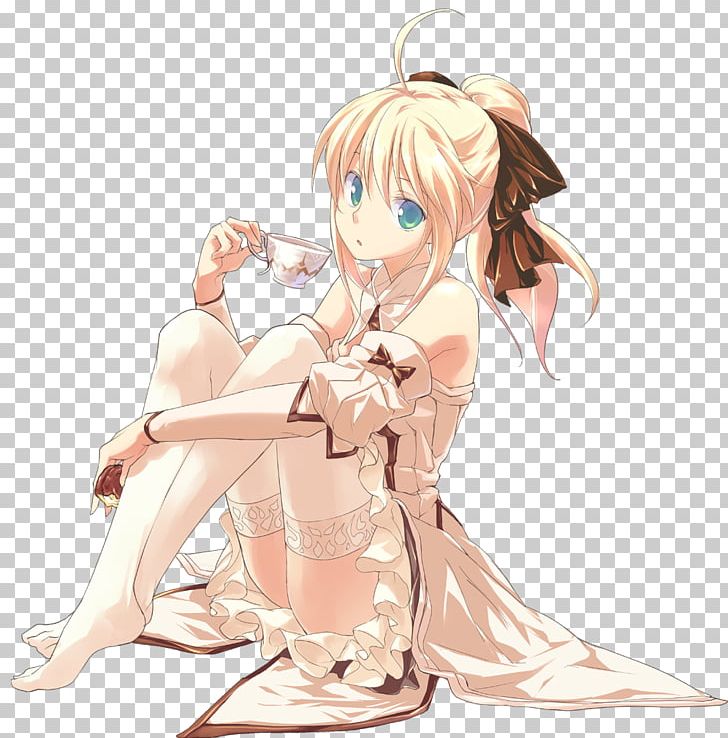 Fate/stay Night Saber Fate/Zero Anime PNG, Clipart, Arm, Art, Artwork, Brown Hair, Cartoon Free PNG Download