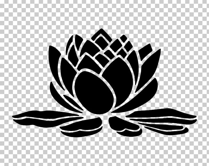 Water Lilies Stencil Silhouette PNG, Clipart, Black And White, Drawing, Flora, Flower, Flowering Plant Free PNG Download
