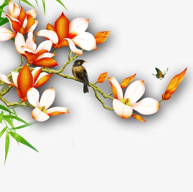 Birds And Flowers PNG, Clipart, Birds, Birds And Flowers, Birds Clipart, Birds Clipart, Chinese Free PNG Download