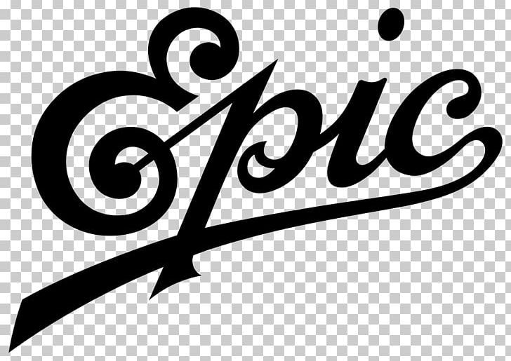 Epic Records Record Label Sony Music Logo PNG, Clipart, Area, Black And White, Brand, Calligraphy, Epic Records Free PNG Download
