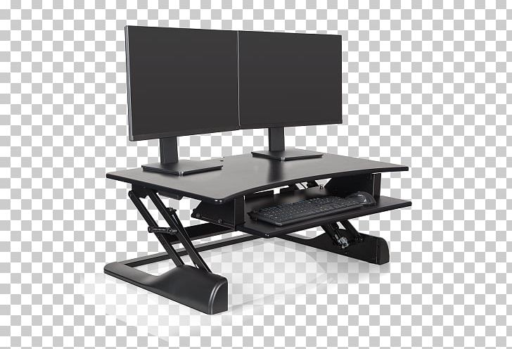 Sit-stand Desk Standing Desk Table PNG, Clipart, 19inch Rack, Angle, Computer, Computer Desk, Computer Monitor Free PNG Download