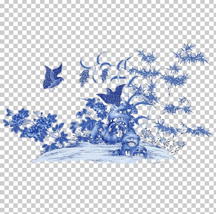 Blue And White Pottery Motif PNG, Clipart, Art, Blue, Blue And White Pottery, Branch, Chinoiserie Free PNG Download