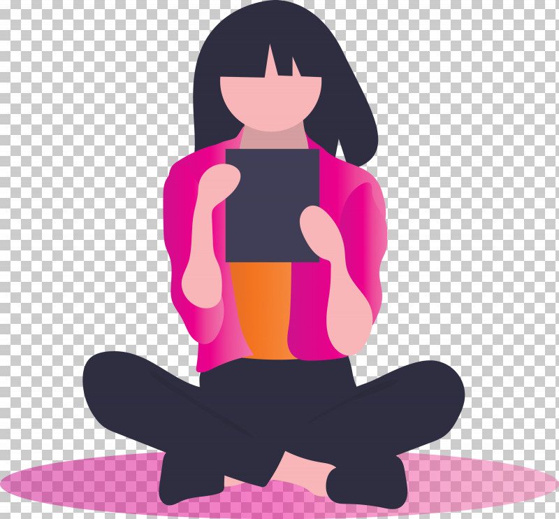 Reading Girl PNG, Clipart, Kneeling, Magenta, Physical Fitness, Pink, Reading Girl Free PNG Download
