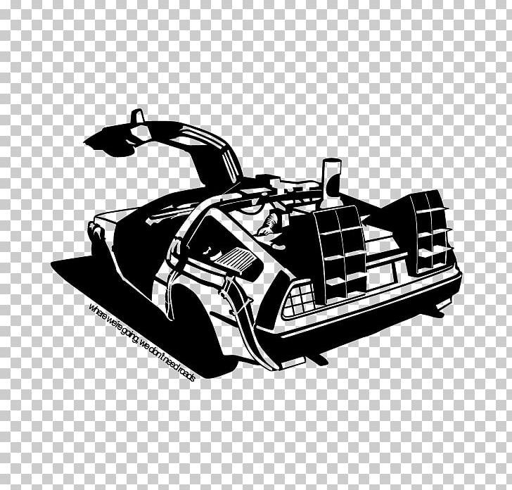 Car DeLorean DMC-12 Back To The Future Automotive Design PNG, Clipart, Automotive Design, Automotive Exterior, Back To The Future, Black And White, Brand Free PNG Download