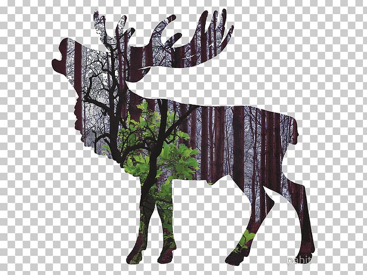 Reindeer Cattle T-shirt Unisex PNG, Clipart, Cartoon, Cattle, Cattle Like Mammal, Deer, Mammal Free PNG Download