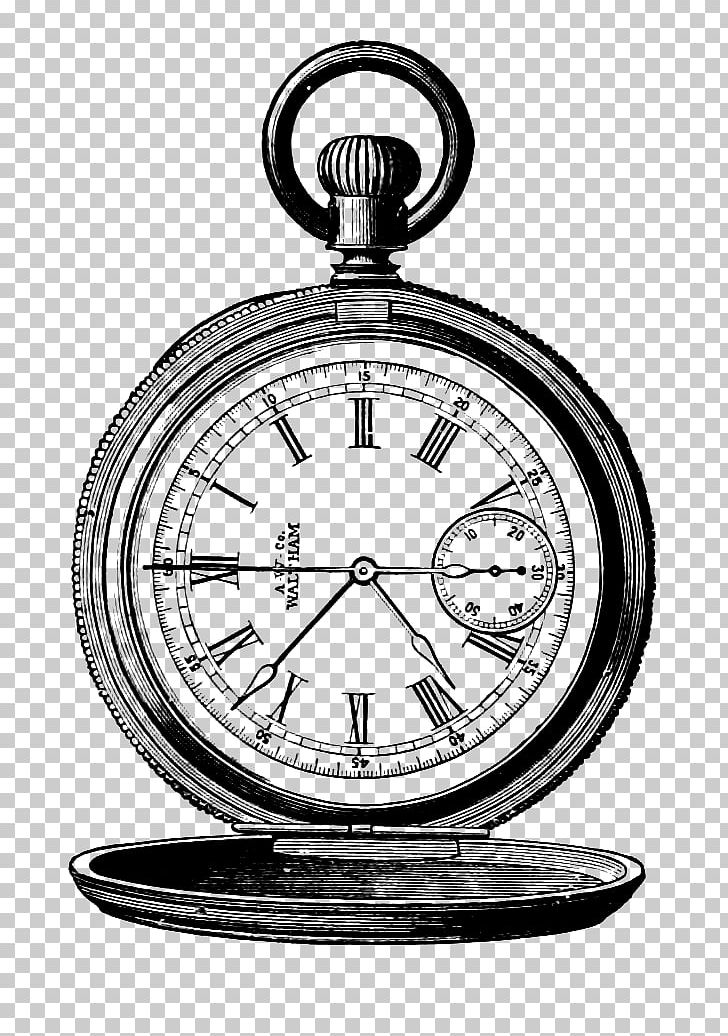Pocket Watch Drawing Steampunk PNG, Clipart, Accessories, Antique, Black And White, Clip Art, Clock Free PNG Download