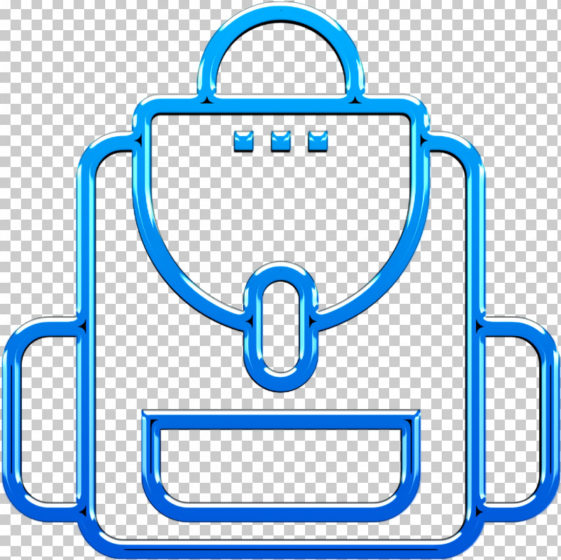 School And Education Icon Backpack Icon PNG, Clipart, Backpack Icon, Electric Blue M, Geometry, Line, Mathematics Free PNG Download