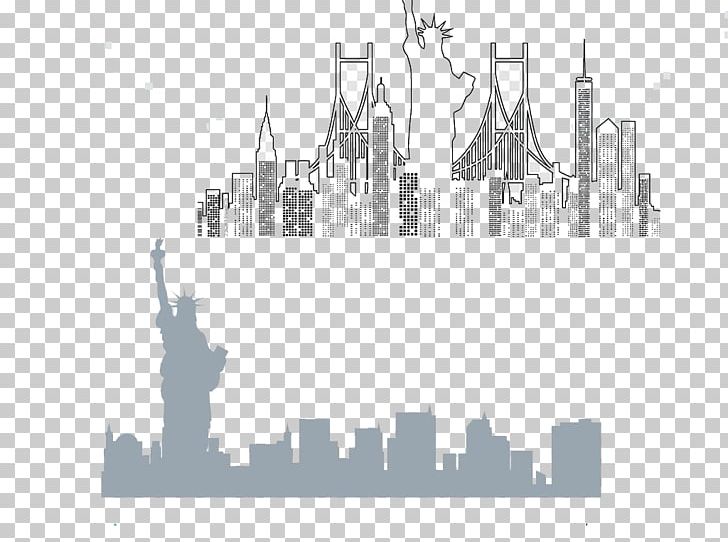 Statue Of Liberty Architecture Silhouette PNG, Clipart, American, American Handpainted, Black And White, Board Game, Building Free PNG Download
