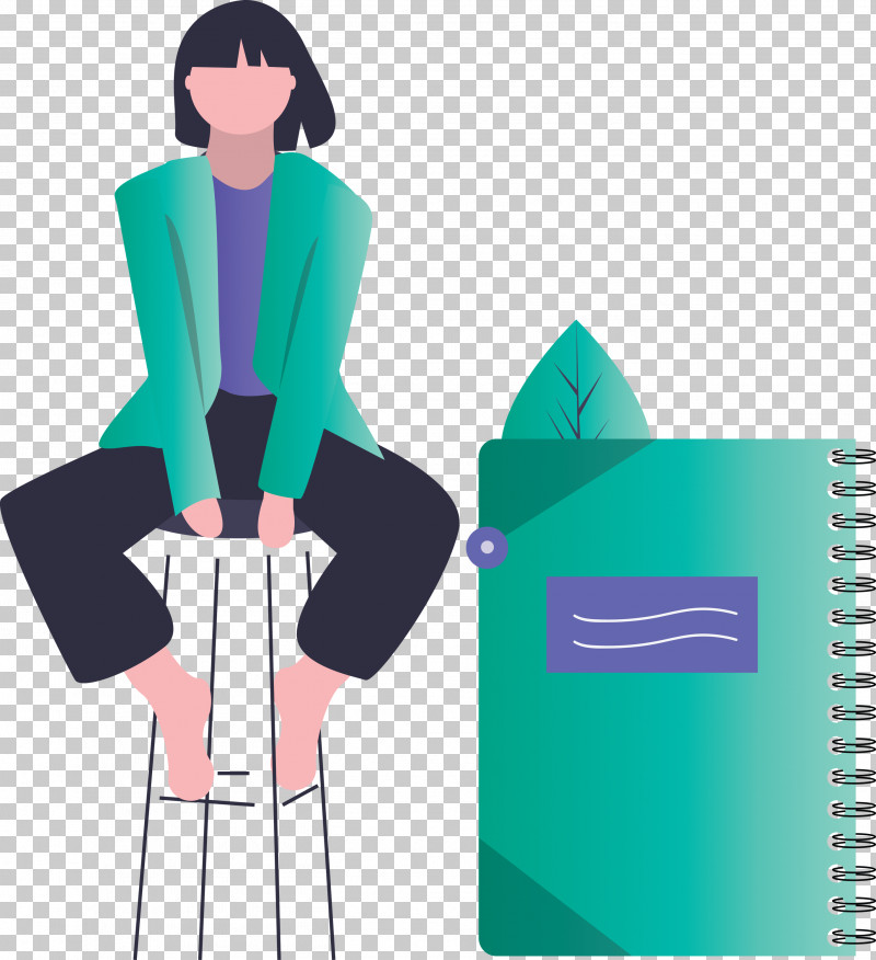 Notebook Girl PNG, Clipart, Girl, Notebook, Outerwear Free PNG Download