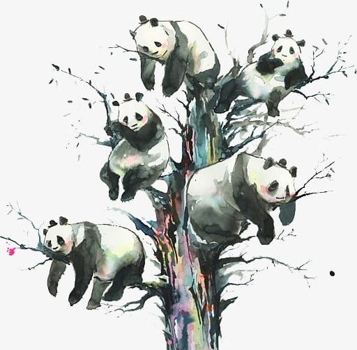 Panda PNG, Clipart, Abstract, Animal, Animation, Backgrounds, Black Color Free PNG Download