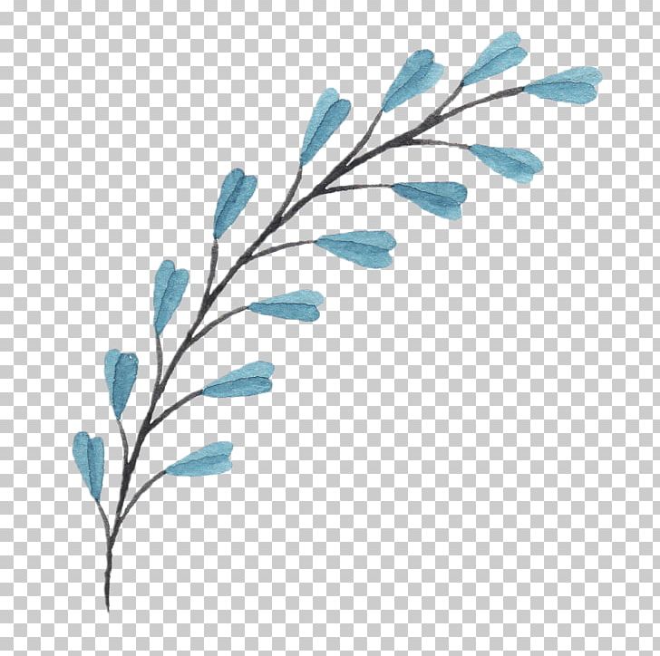 Flower Drawing Ink PNG, Clipart, Blue, Blue Flower, Branch, Branches, Cartoon Free PNG Download