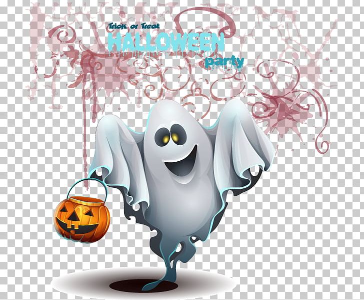 Ghost Halloween PNG, Clipart, Bird, Cartoon, Computer Wallpaper, Decorative Elements, Devil Free PNG Download