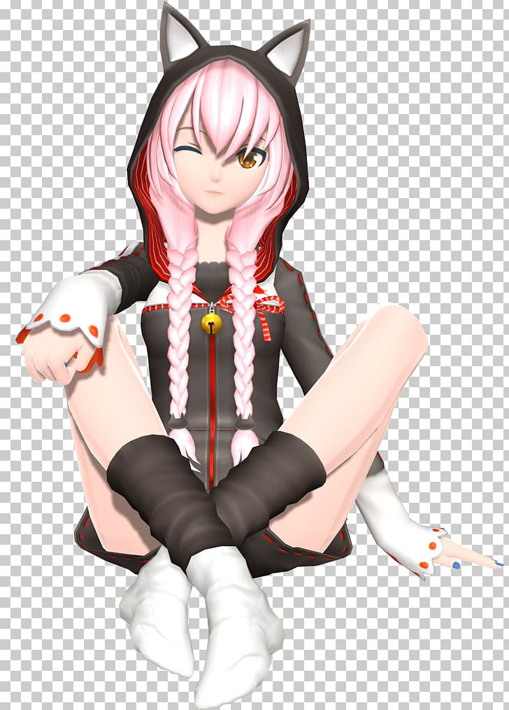 Megurine Luka Hoodie Vocaloid Kitten Catgirl PNG, Clipart, Animals, Anime, Arm, Black Hair, Catgirl Free PNG Download