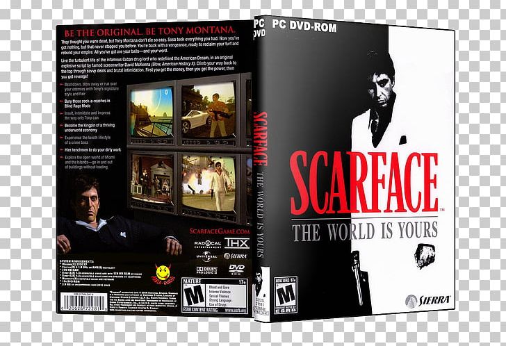 Scarface: The World Is Yours PlayStation 2 Video Games PlayStation 3 PNG, Clipart, Al Pacino, Brand, Cheating In Video Games, Dvd, Electronic Device Free PNG Download