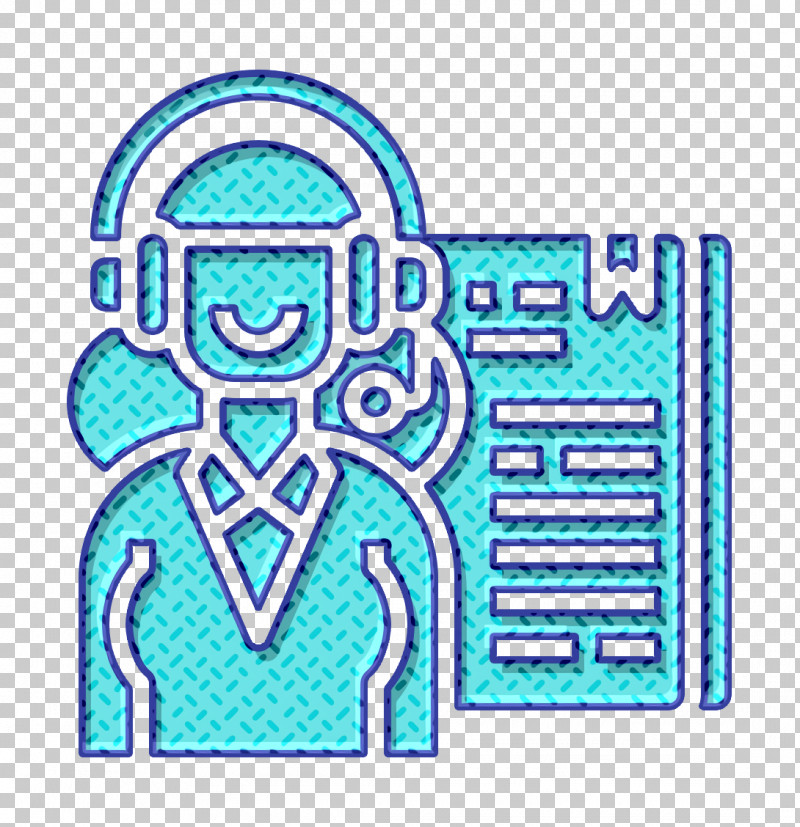 Management Icon Receptionist Icon PNG, Clipart, Aqua, Electric Blue, Line, Line Art, Management Icon Free PNG Download