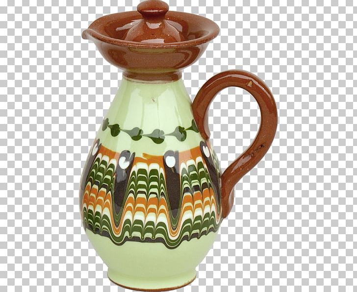 Jug Troyan Pottery Ceramic Pitcher PNG, Clipart, Ceramic, Cup, Drinkware, Flowers, Green Free PNG Download