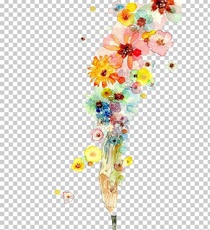 Watercolor Painting Art Drawing Illustration PNG, Clipart, Blossom, Branch, Colored Pencil, Computer Wallpaper, Film Poster Free PNG Download