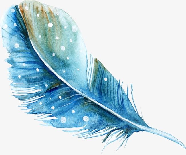 Blue Hand-painted Watercolor Feather PNG, Clipart, Blue Hand Painted, Decorative Pattern, Feather, Feather Clipart, Hand Free PNG Download