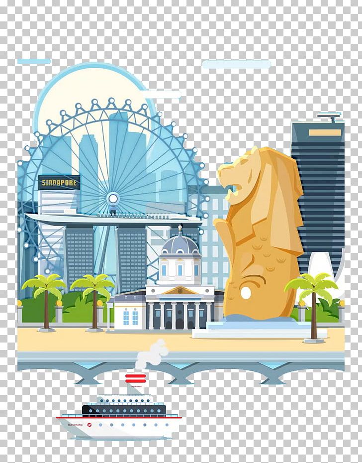 Singapore Cartoon Illustration PNG, Clipart, Adobe Illustrator, Architecture, Area, Art, Balloon Cartoon Free PNG Download