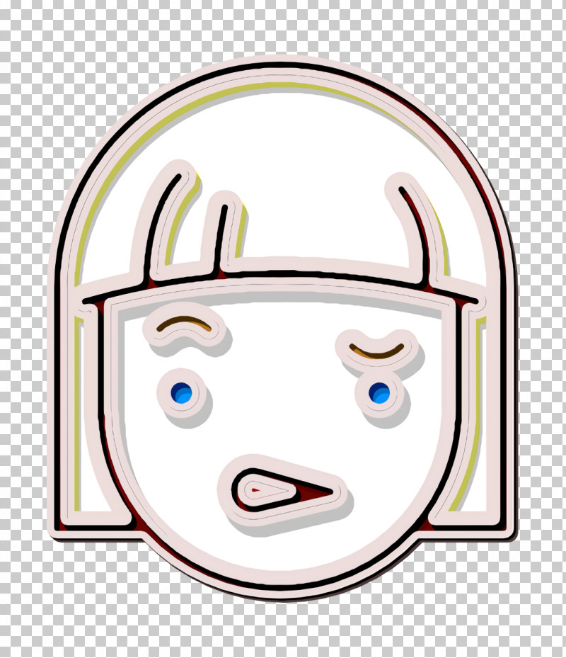 Girl Icon Linear Color Emoticons Icon Incomprehension Icon PNG, Clipart, Cartoon, Character, Character Created By, Face, Geometry Free PNG Download