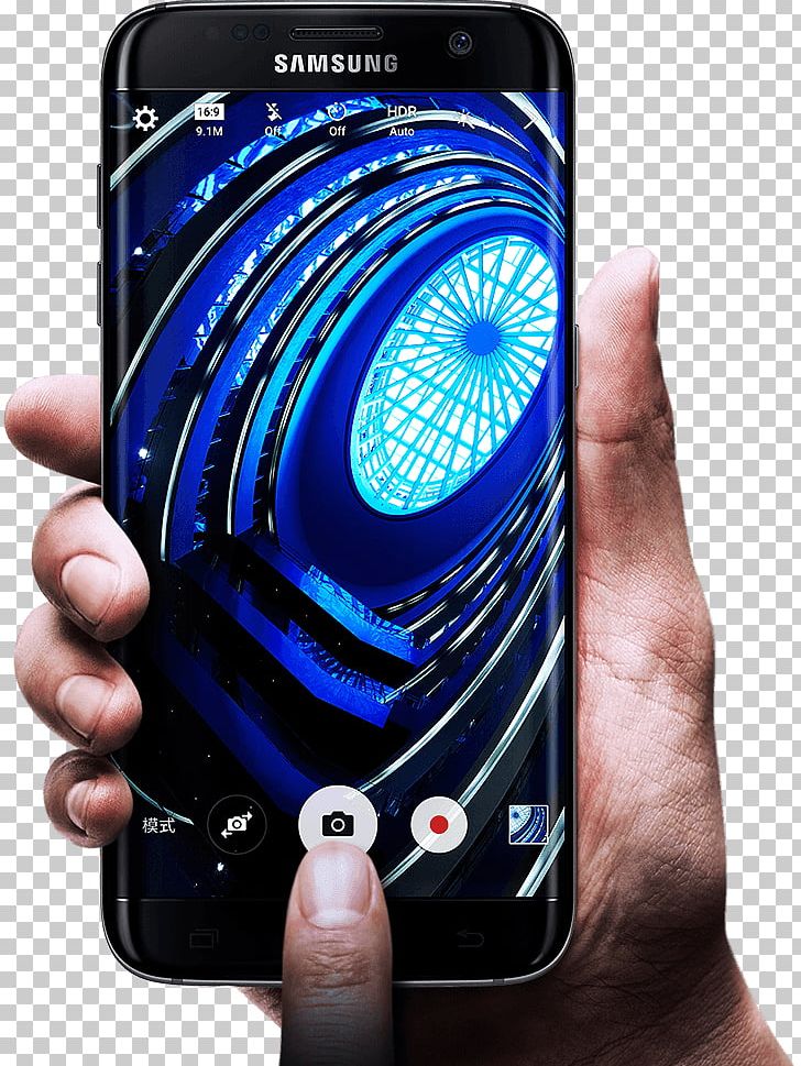 Samsung GALAXY S7 Edge Super AMOLED Display Device Smartphone PNG, Clipart, Electric Blue, Electronic Device, Electronics, Gadget, Mobile Phone Free PNG Download