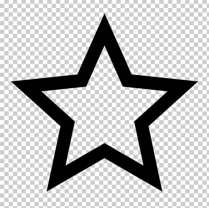 Five-pointed Star Outline Symbol PNG, Clipart, Angle, Area, Black And White, Clip Art, Computer Icons Free PNG Download