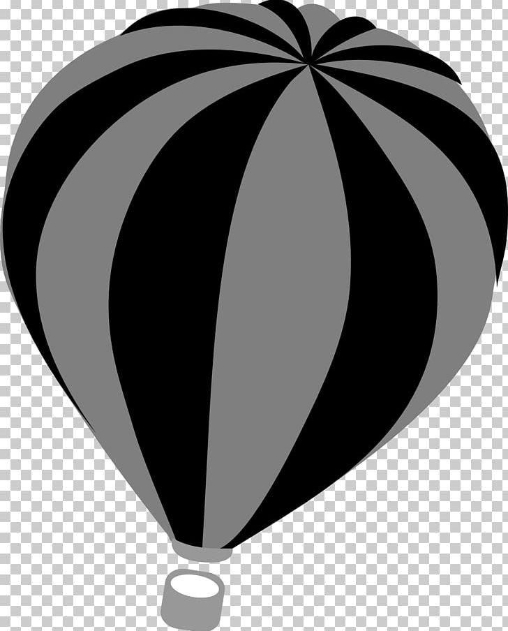 Hot Air Balloon Black And White Grey PNG, Clipart, Balloon, Black, Black And White, Circle, Drawing Free PNG Download