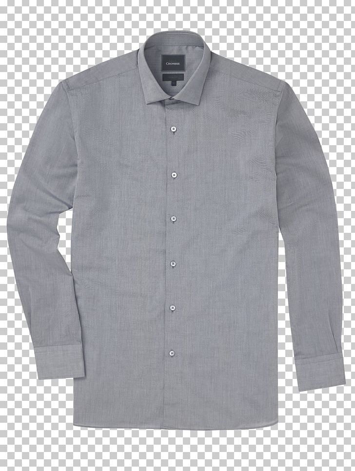 Long-sleeved T-shirt Dress Shirt Grey PNG, Clipart, Button, Clothing, Collar, Dress Shirt, Grey Free PNG Download