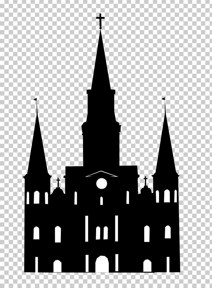 St. Louis Cathedral Jackson Square PNG, Clipart, Black And White, Building, Cathedral, Clip Art, Facade Free PNG Download