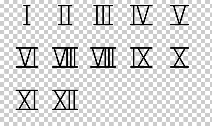 Number Roman Numerals Numeral System Numerical Digit Font PNG, Clipart, Angle, Area, Black, Black And White, Brand Free PNG Download