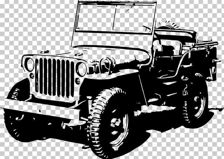 Jeep Wrangler Willys MB Jeep Liberty Willys Jeep Truck PNG, Clipart, Automotive Design, Automotive Exterior, Automotive Tire, Black And White, Brand Free PNG Download