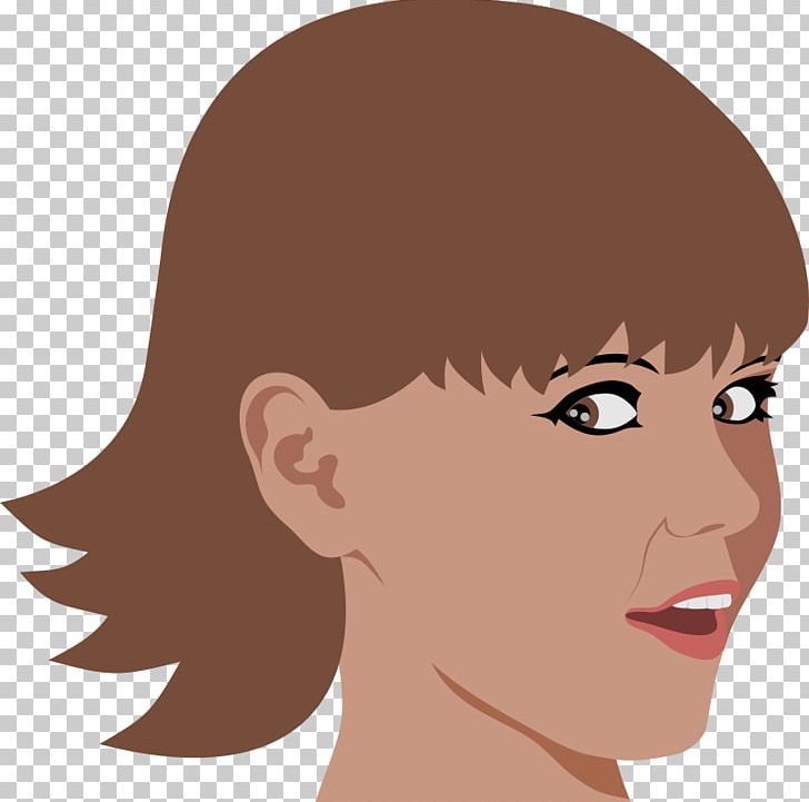 Woman Brown Hair PNG, Clipart, Black Hair, Cartoon, Cheek, Child, Chin Free PNG Download