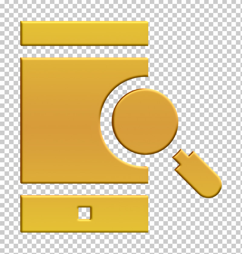Smartphone Icon Search Icon PNG, Clipart, Material Property, Paper Product, Search Icon, Smartphone Icon, Yellow Free PNG Download