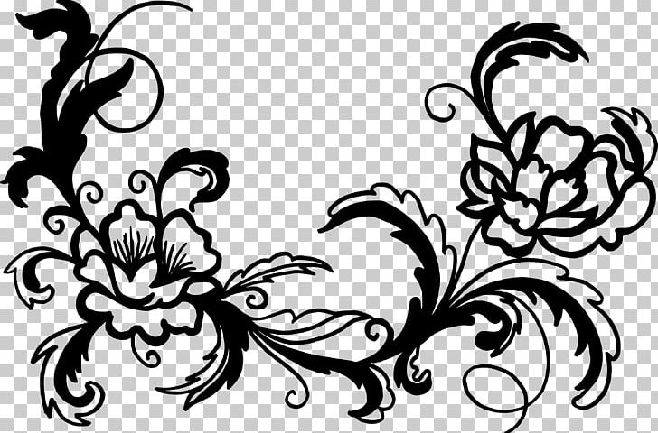 Floral Design Ornament PNG, Clipart, Art, Artwork, Black And White, Branch, Butterfly Free PNG Download