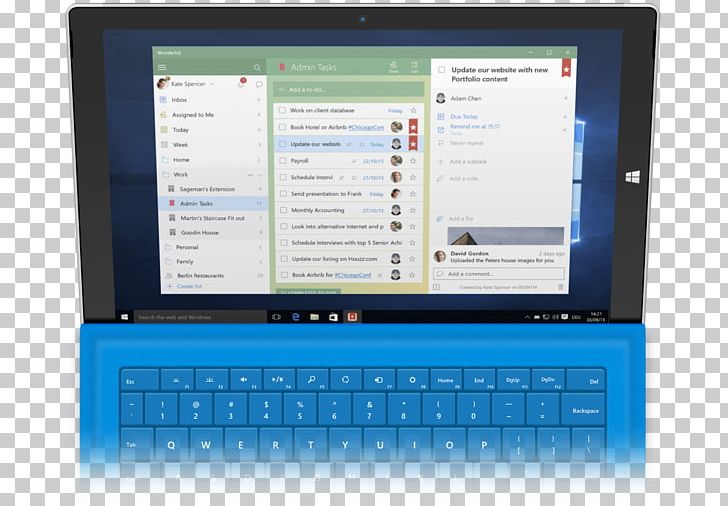 Windows 10 Wunderlist Microsoft PNG, Clipart, Action Item, Computer, Computer Monitor, Computer Monitors, Display Device Free PNG Download