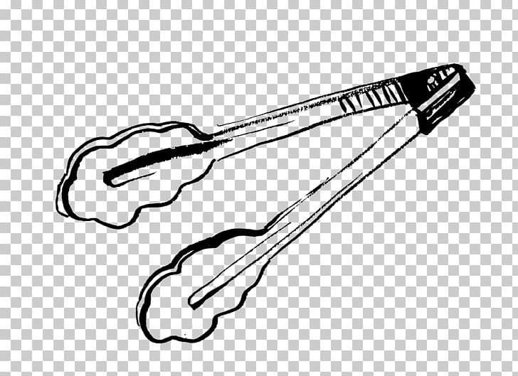 Drawing Tongs Barbecue YouTube Tool PNG, Clipart, Angle, Auto Part, Barbecue, Big Green Egg, Black And White Free PNG Download