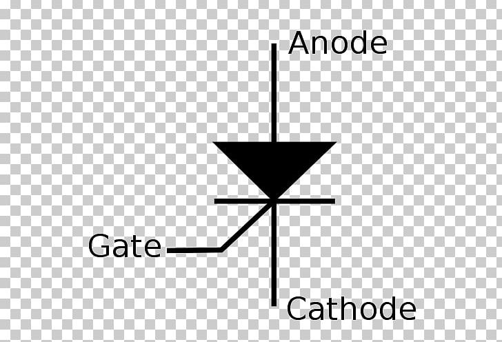 Thyristor Silicon Controlled Rectifier Electronic Symbol TRIAC Electronics PNG, Clipart, Angle, Area, Black And White, Brand, Device Free PNG Download