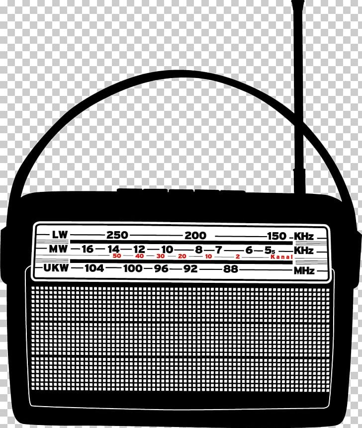 Antique Radio Broadcasting Transistor Radio PNG, Clipart, Antenna, Band, Black, Black Hair, Black White Free PNG Download