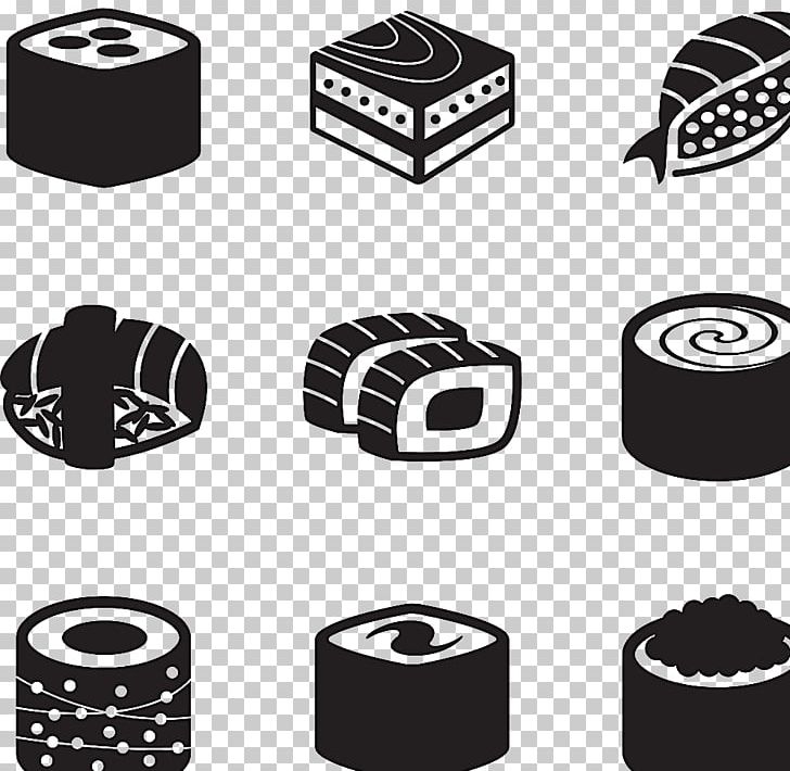 Sushi Japanese Cuisine Sashimi Rice Wine Sake PNG, Clipart, Black, Black And White, Brand, Cartoon, Cartoon Sushi Free PNG Download