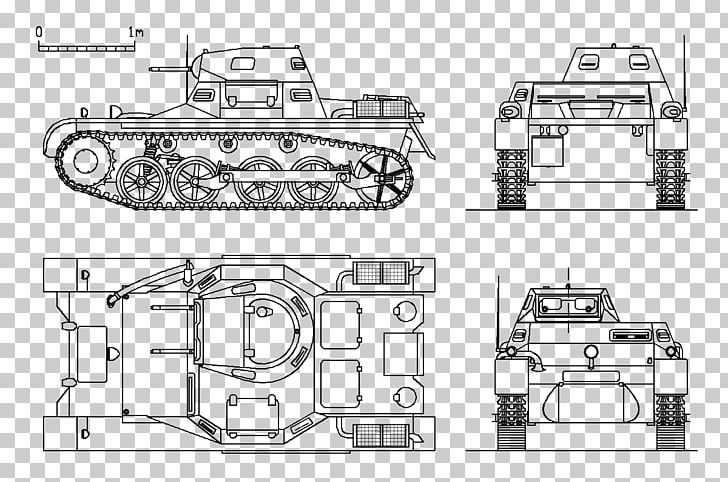 Panzer II Light Tank Tiger I PNG, Clipart, Angle, Artwork, Automotive Design, Auto Part, Black And White Free PNG Download