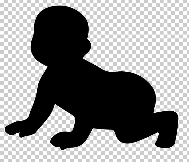 Crawling Silhouette Infant Child PNG, Clipart, Black, Black And White, Carnivoran, Child, Crawling Free PNG Download