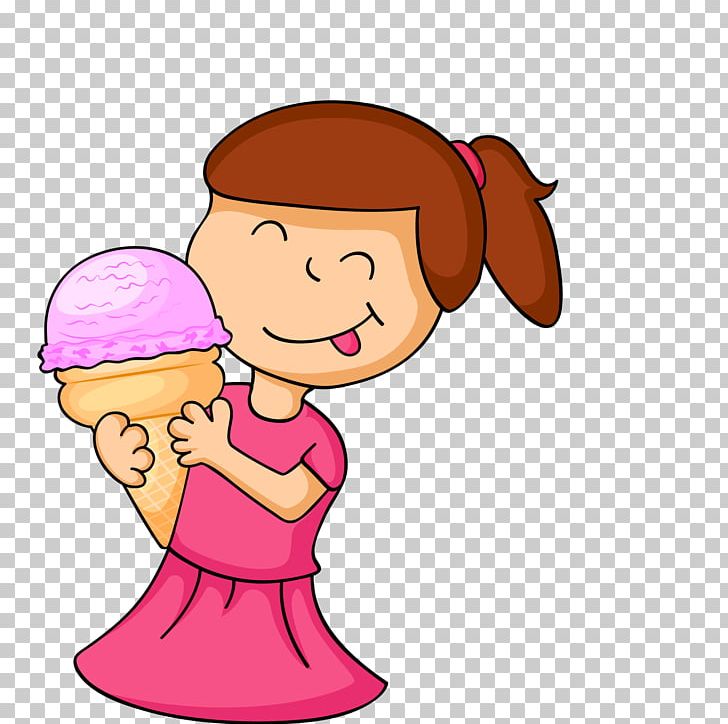 Ice Cream Girl Cartoon Illustration PNG, Clipart, Arm, Boy, Cartoon Character, Cartoon Eyes, Child Free PNG Download